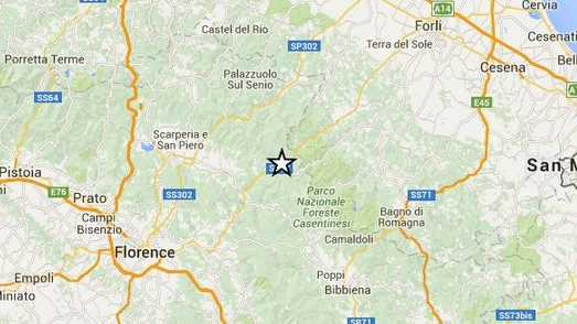 Terremoto in Toscana e Romagna (ingv)