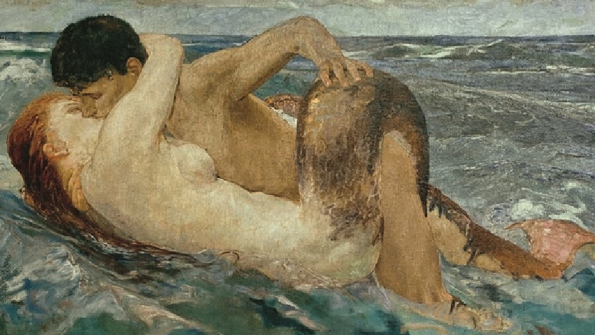 Max Klinger, Tritone e Nereide (Le Sirene), 1895