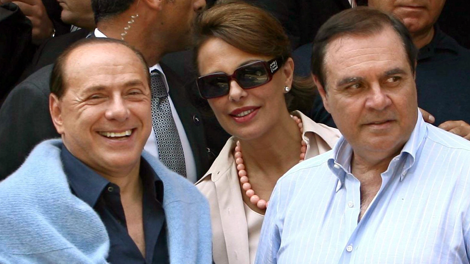 Silvio Berlusconi con Clemente Mastella e la moglie Sandra Lonardo nel 2007