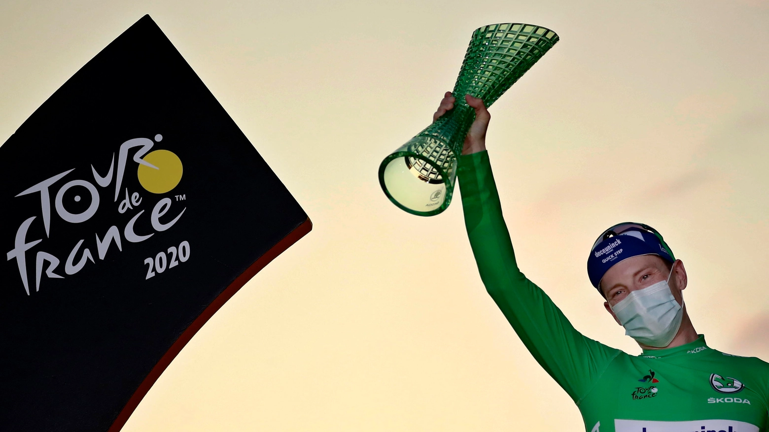 Sam Bennett vince la maglia verde al Tour de France 2020 (Ansa)