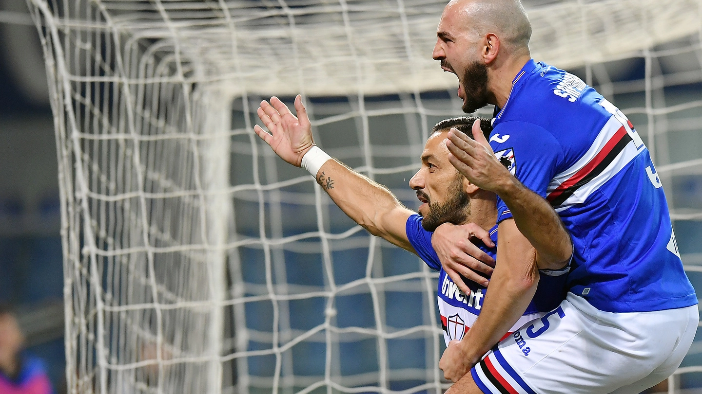 Sampdoria-Udinese, Quagliarella in gol su rigore  (LaPresse)