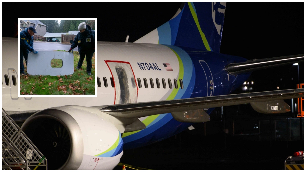 Il Boeing 737 Max 9 che ha perso il portellone in volo