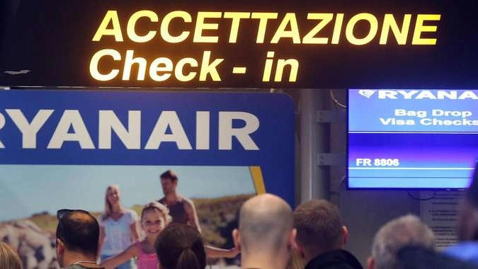 Check-in Ryanair all'aeroporto di Orio al Serio