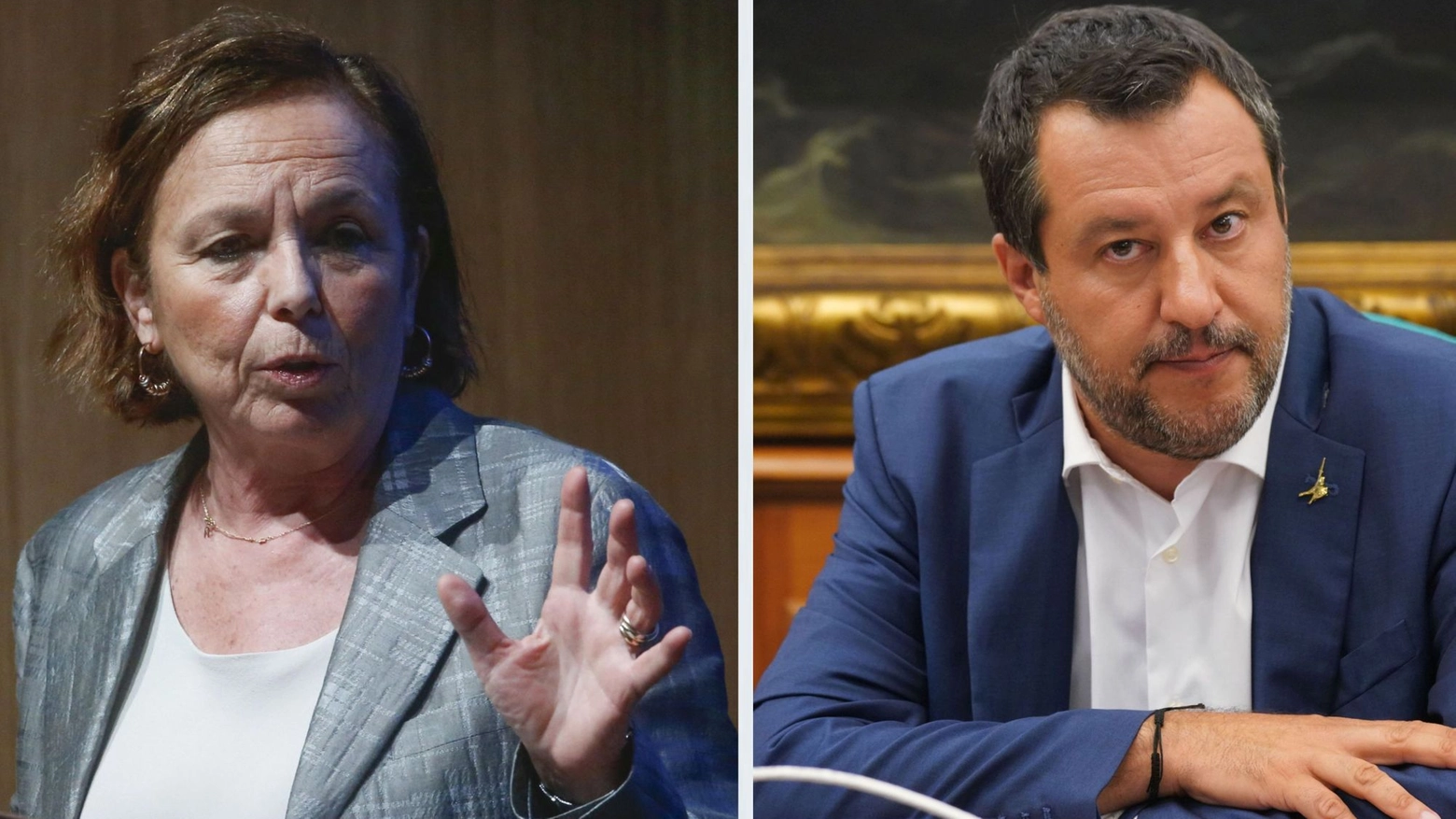 Luciana Lamorgese e Matteo Salvini 