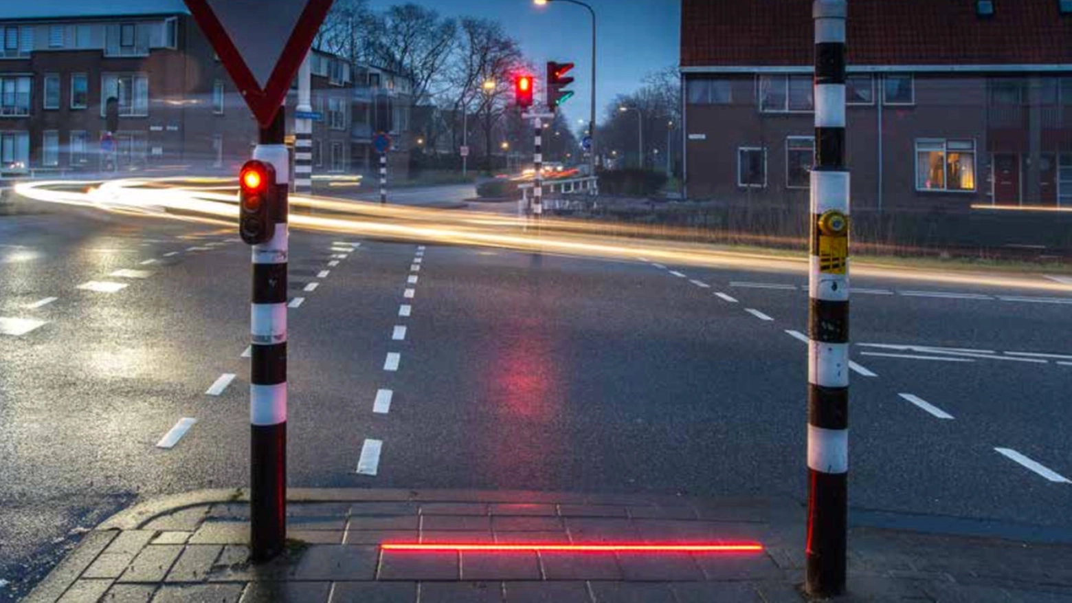 Il semaforo smart che si sperimenta a Bodegraven, Olanda - foto Bodegraven