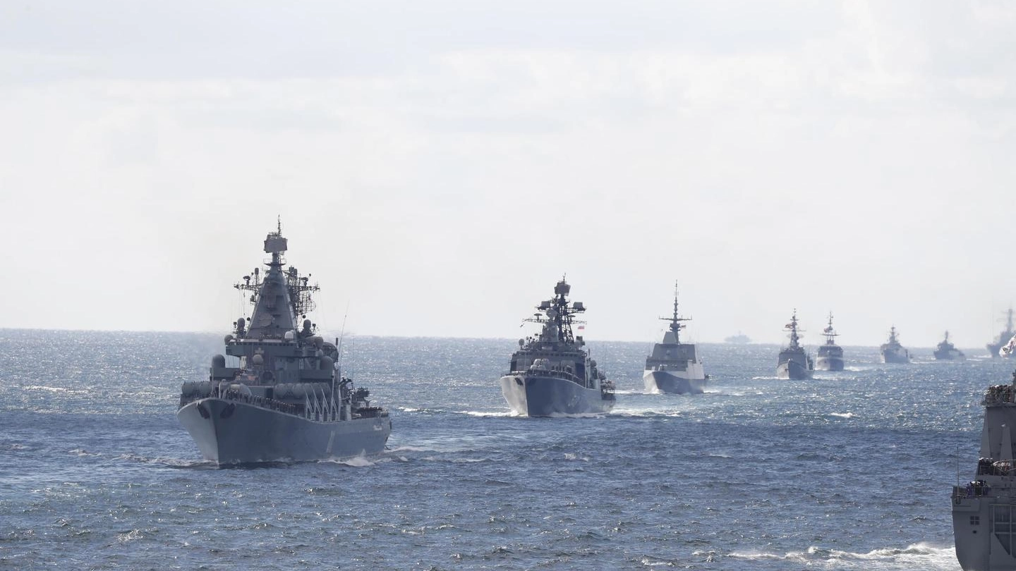 Manovre di navi da guerra russe nel Mediterraneo