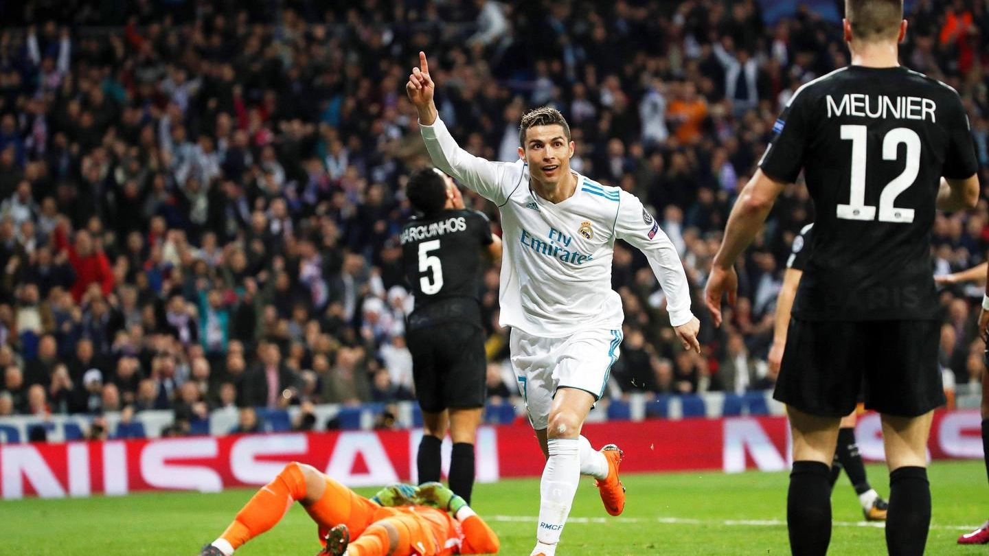 Real Madrid-Psg 3-1, doppietta di Cristiano Ronaldo (Ansa)