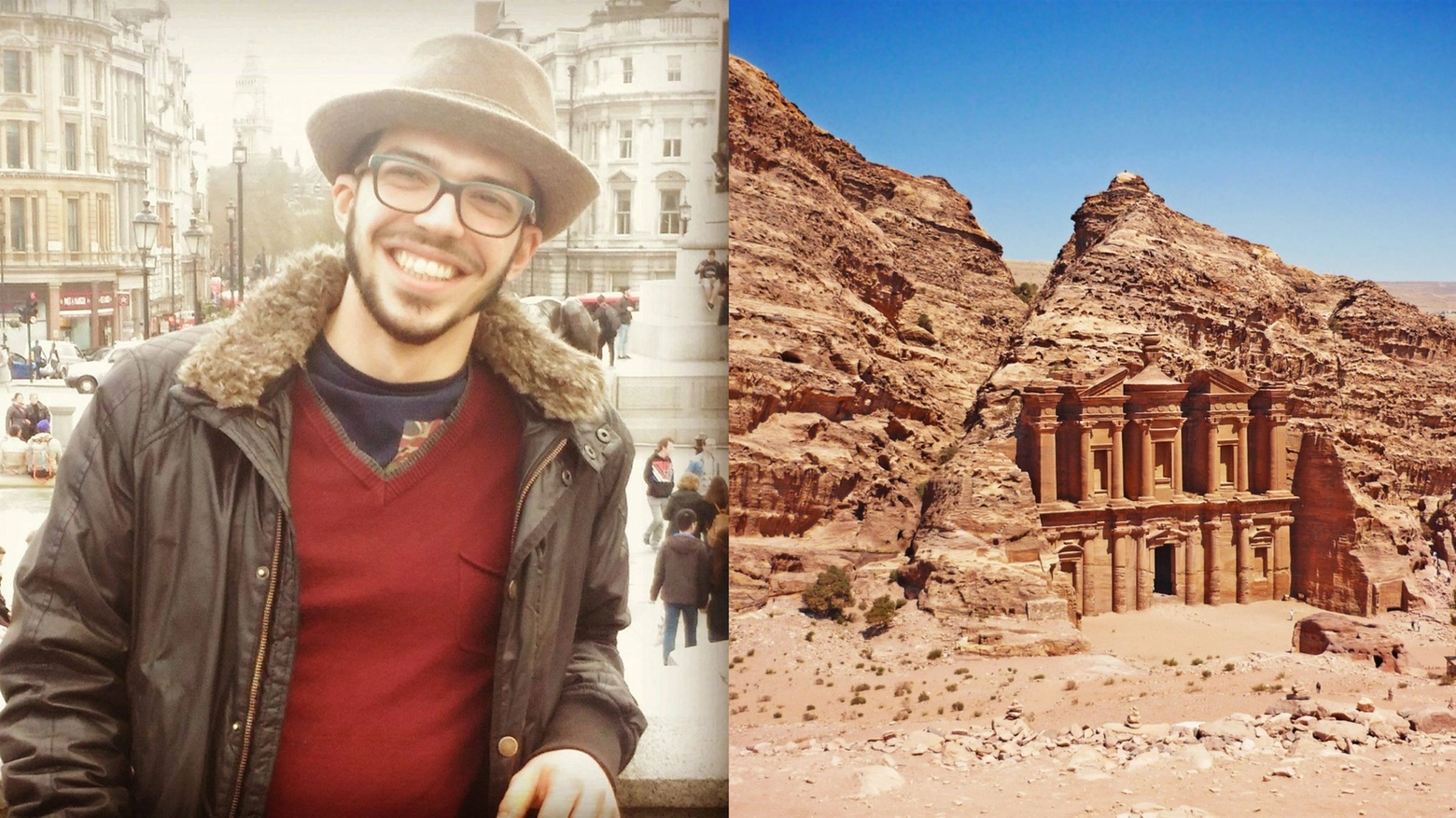 Andrea Sferrazza e il sito archeologico di Petra