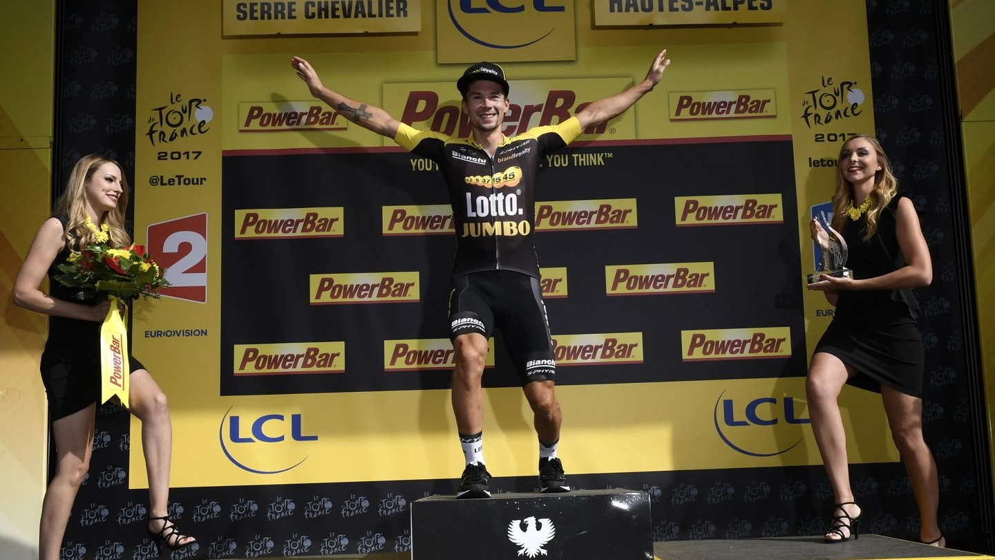 Tour de France 2017, Primoz Roglic vince la tappa numero 17 (foto Afp)