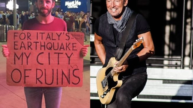 Il fan che ha chiesto a Springsteen di cantare per i terremotati italiani