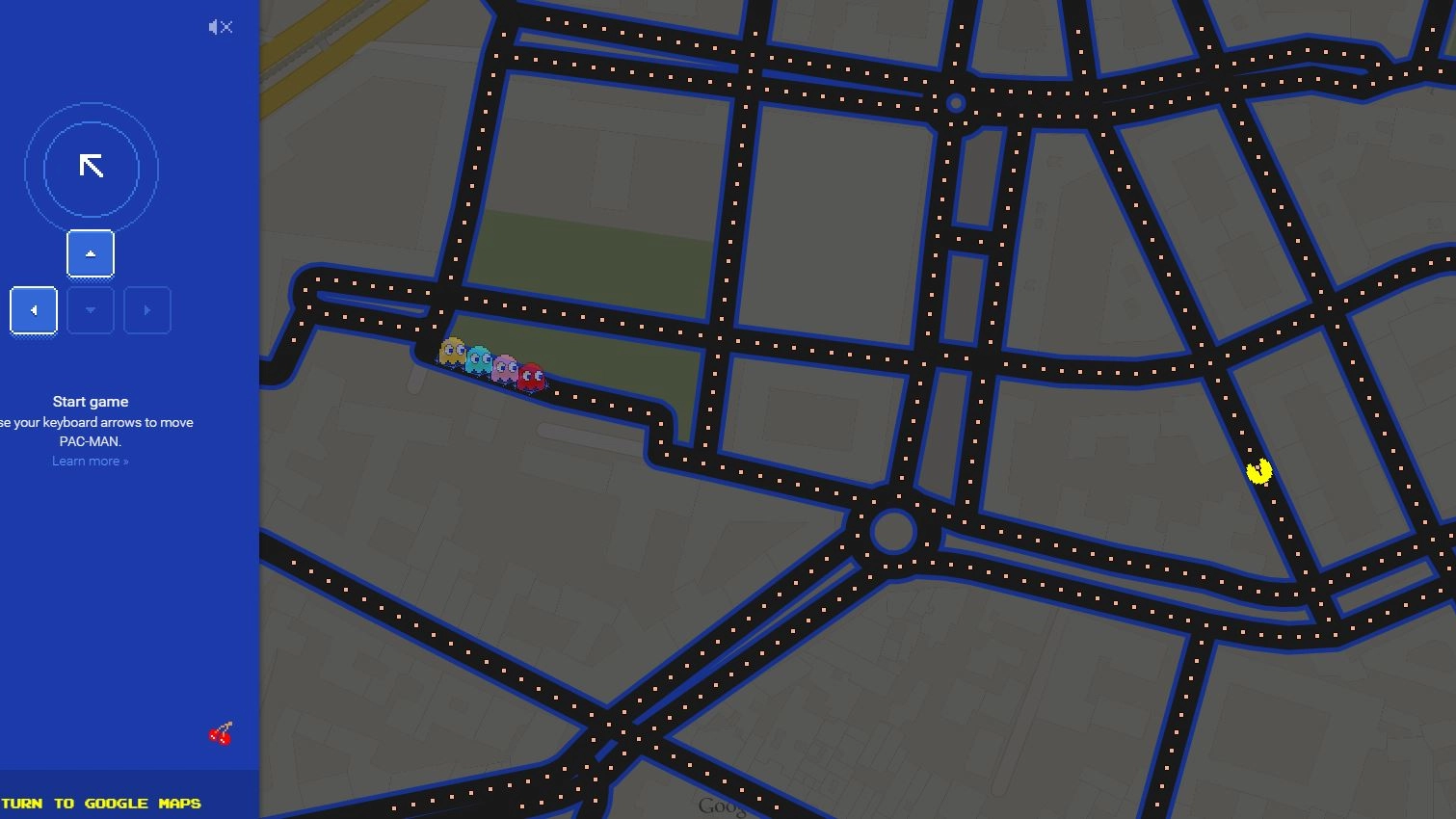 Pac-Man su Google Maps: pesce d'Aprile
