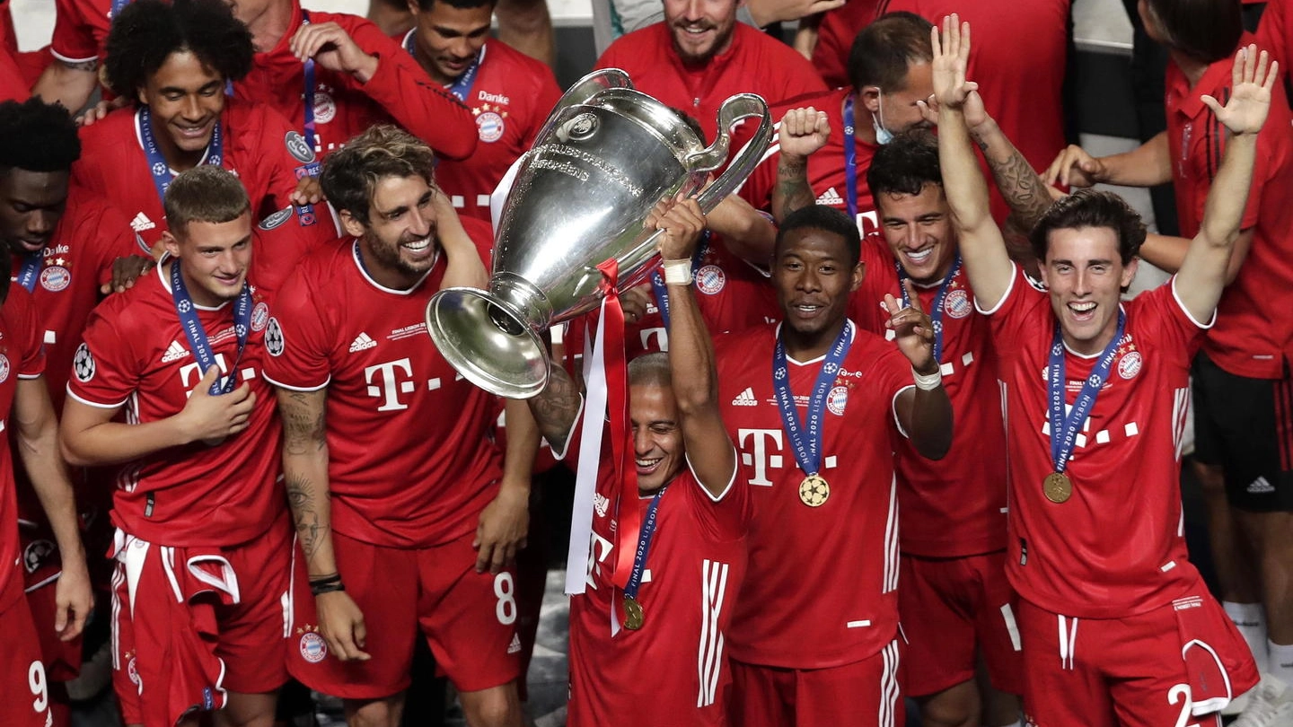 Bayern Monaco festeggia la vittoria in Champions (Ansa)
