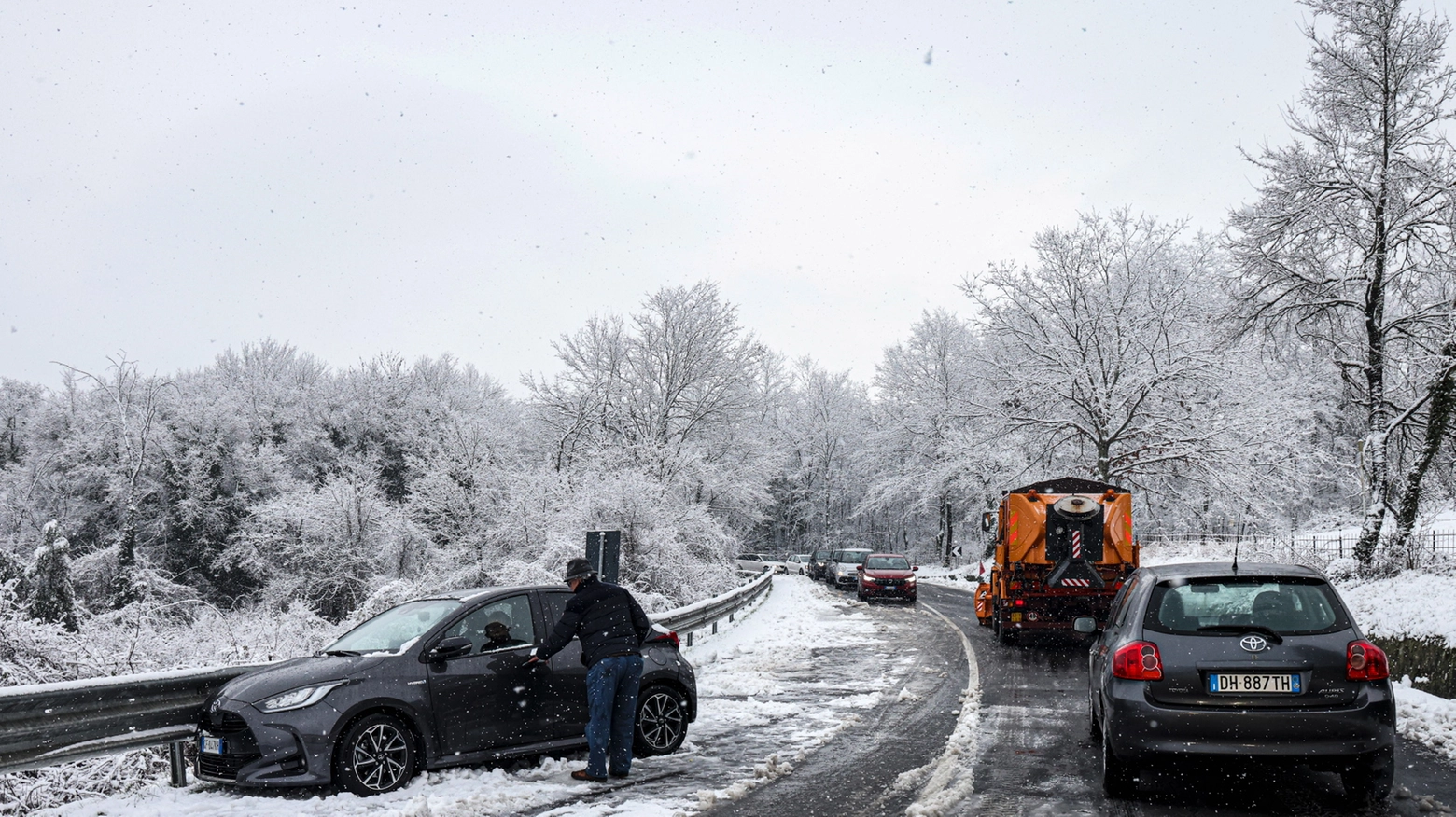 Nevicate oggi in centro Italia: il maltempo si sposta a sud