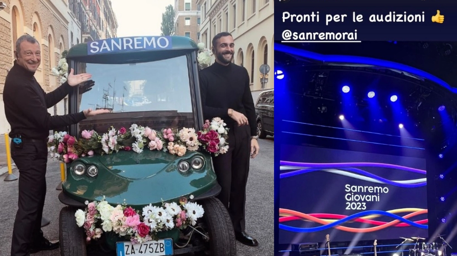 Sanremo 2024, Amadeus con Marco Mengoni e il suo post su Sanremo Giovani