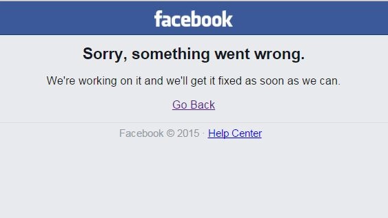 Facebook inaccessibile