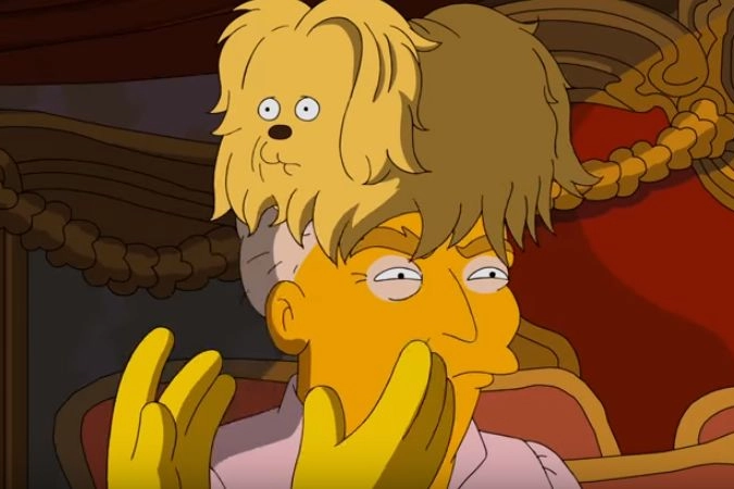 Donald Trump al trucco in una parodia dei Simpson