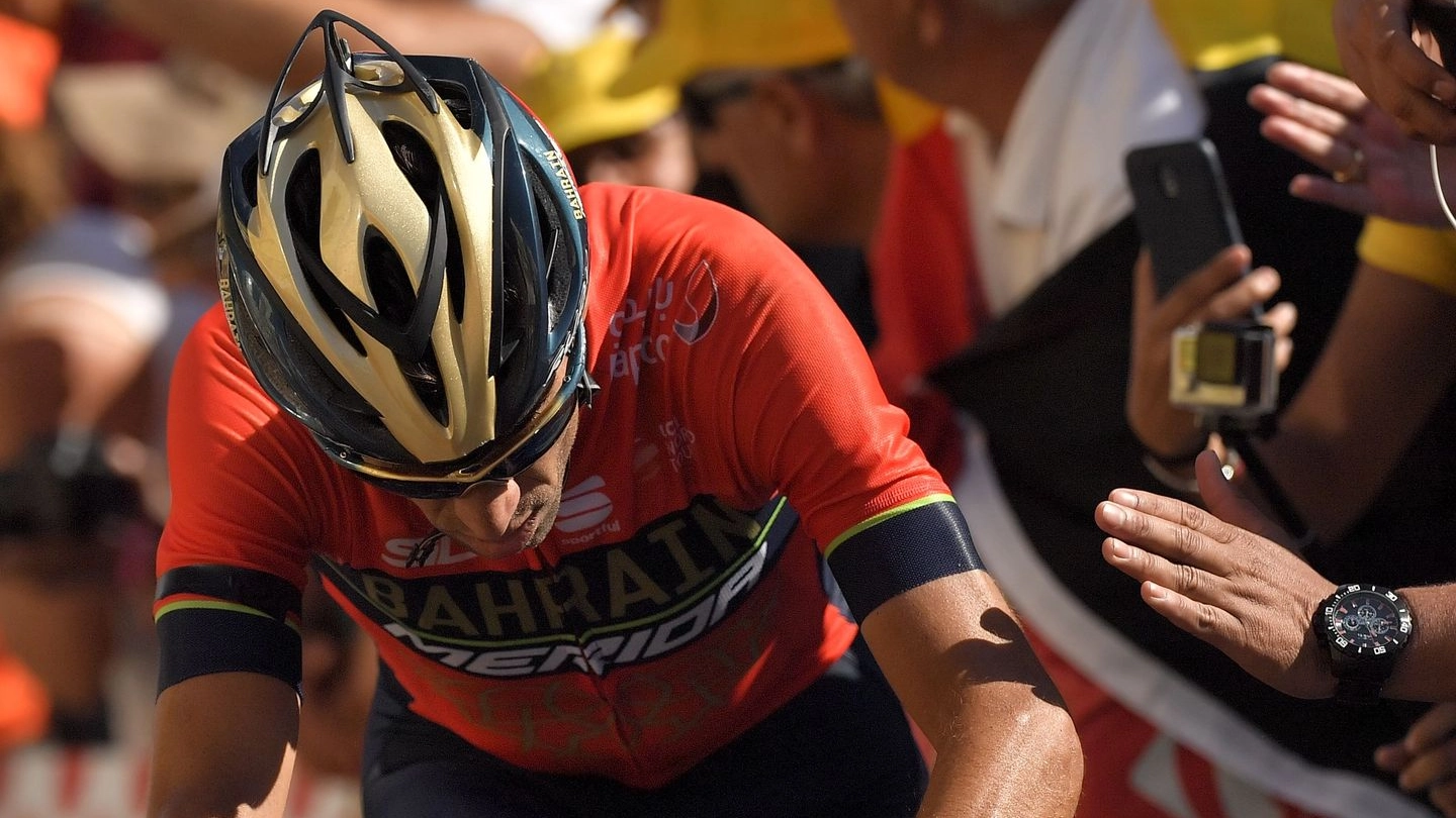 Vincenzo Nibali dopo la caduta al Tour (LaPresse)