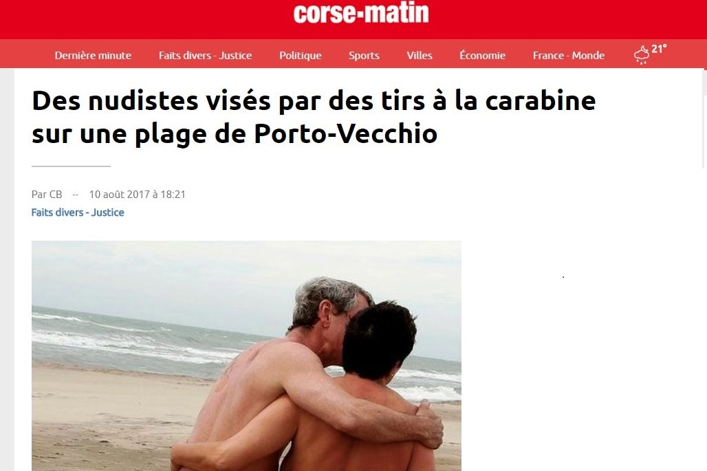 La notizia sul sito Corse-Matin