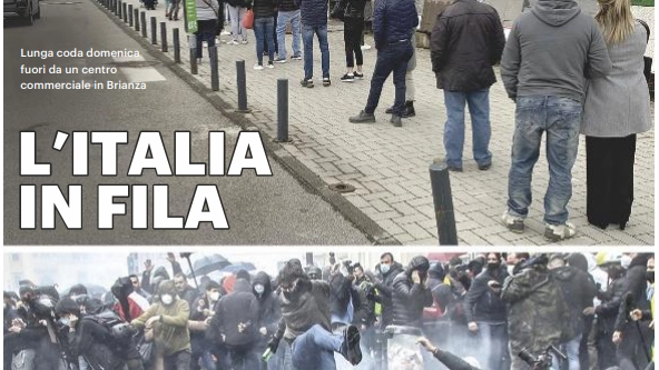 L'Italia in fila e l'Italia in piazza