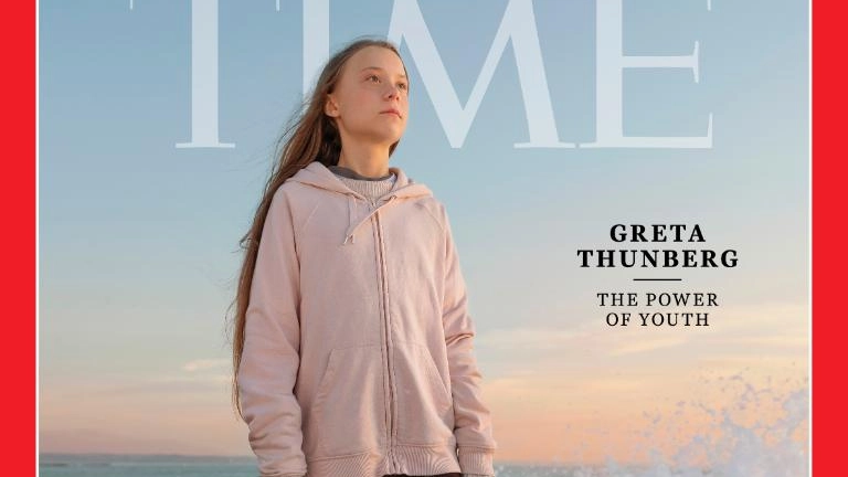 La copertina che incorona Greta Thunberg (Twitter)