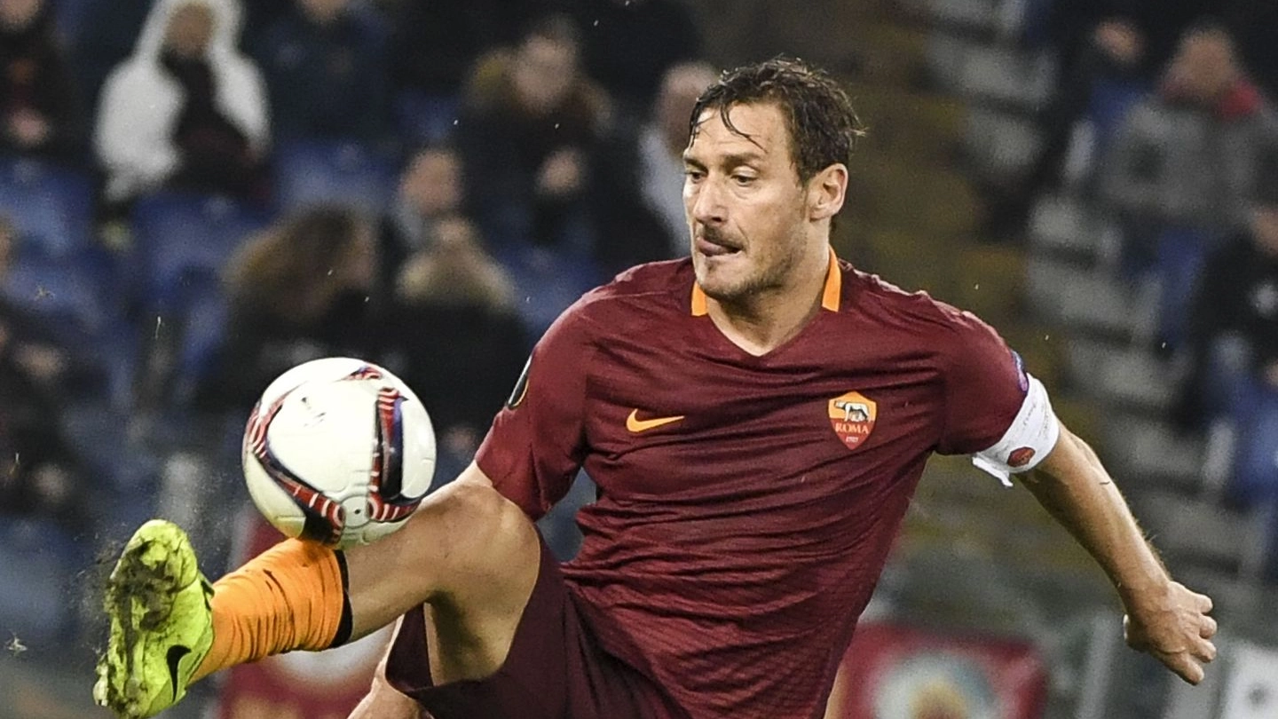 Francesco Totti durante Roma-Villarreal