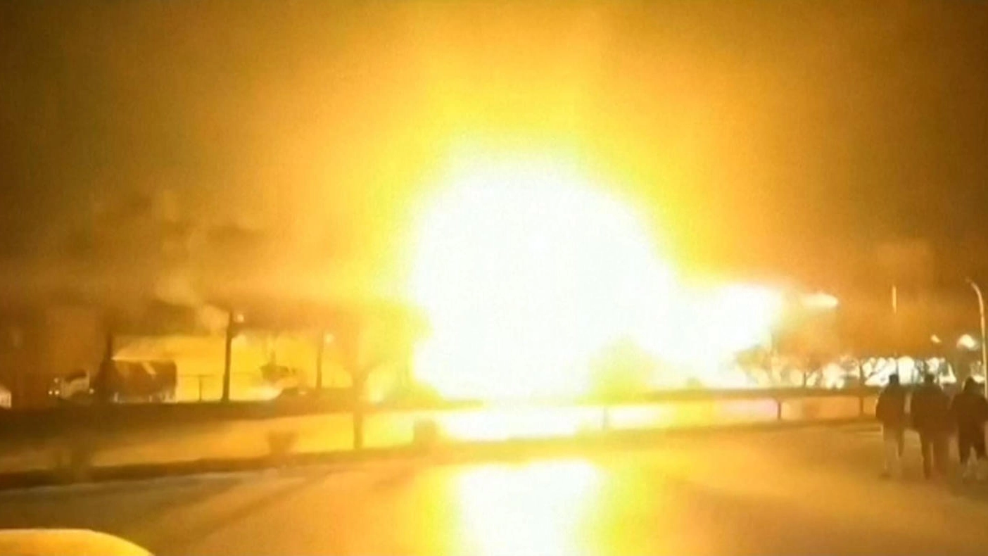 L'esplosione a Isfahan in Iran (Ansa)