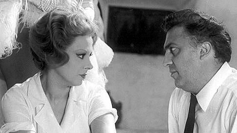 Sandra Milo e Federico Fellini