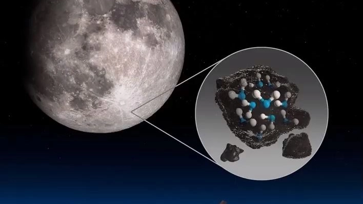 Molecole d'acqua trovate sulla Luna (Nasa)