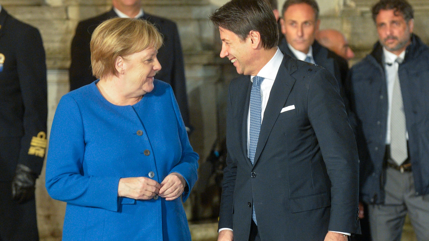 La cancelliera Angela Merkel e il premier Giuseppe Conte (ImagoE)