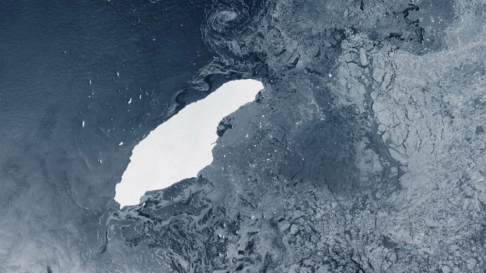 L'iceberg A-68 nel 2017, quando si è staccato dall'Antartide - Foto: ANSA/EPA/ESA