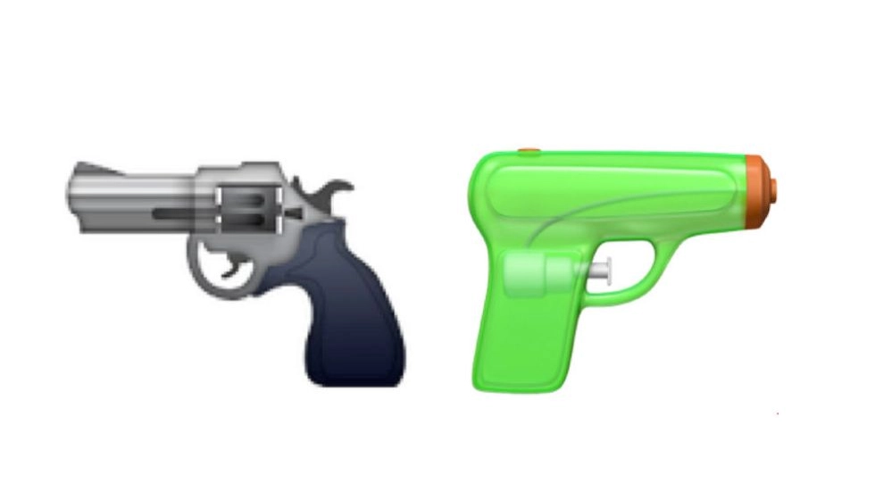 Apple, emoji del revolver addio: arriva la pistola ad acqua