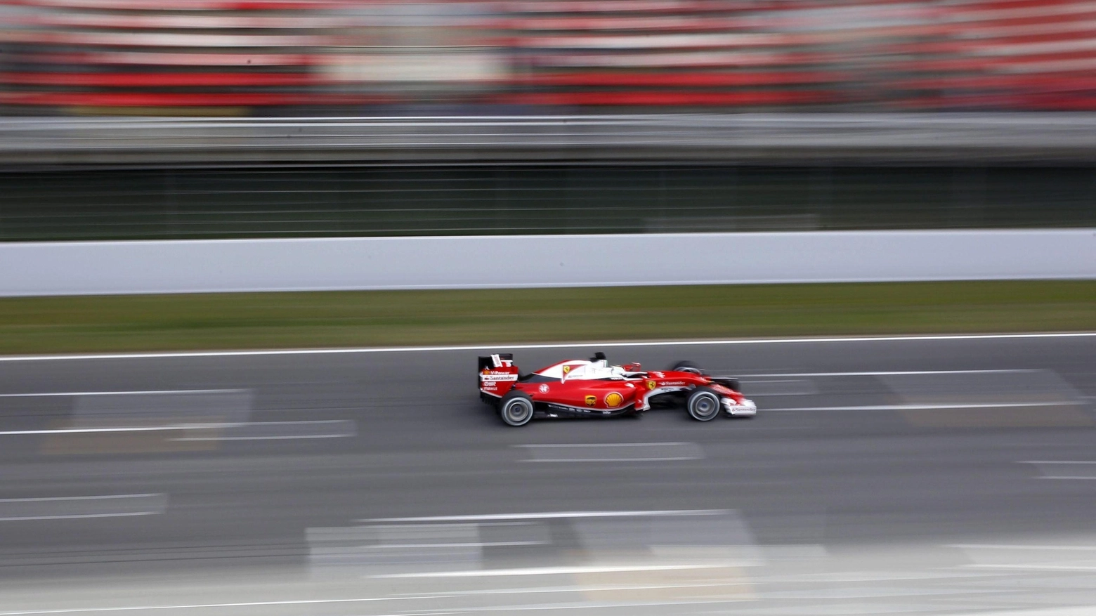 La Ferrari SF16-H in pista (Ansa)