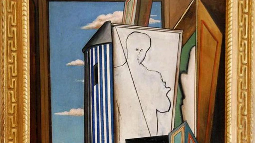 La "Composizione con autoritratto" di Giorgio De Chirico (1926) (Ansa)