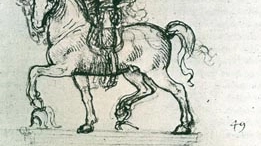 Bozzetto leonardiano del cavallo per Gian Giacomo Trivulzio