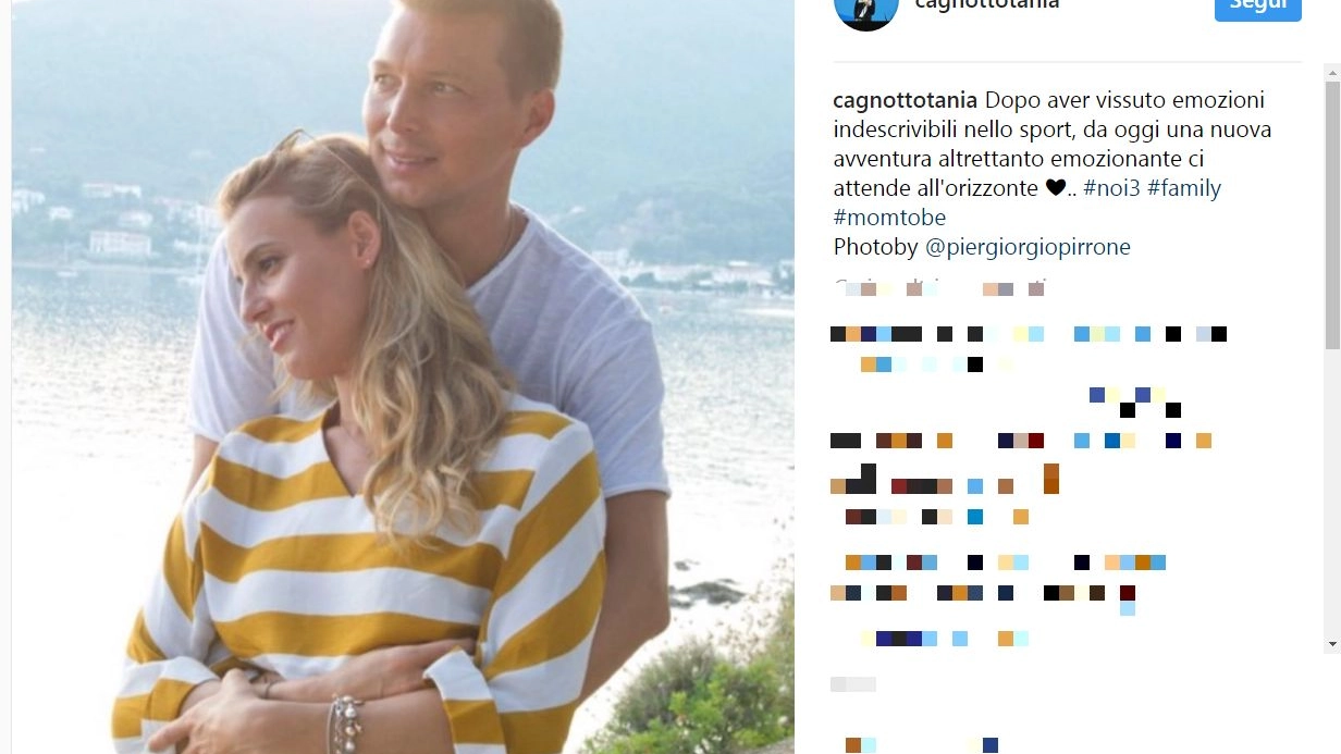Tania Cagnotto annuncia la gravidanza su Instagram