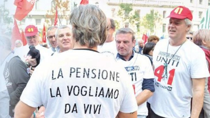 Una manifestazione di pensionati