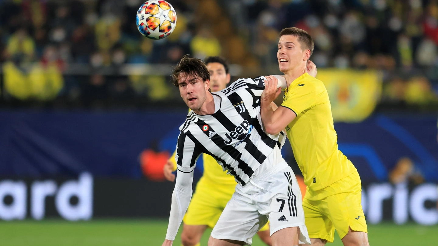 Vlahovic durante Villarreal-Juventus