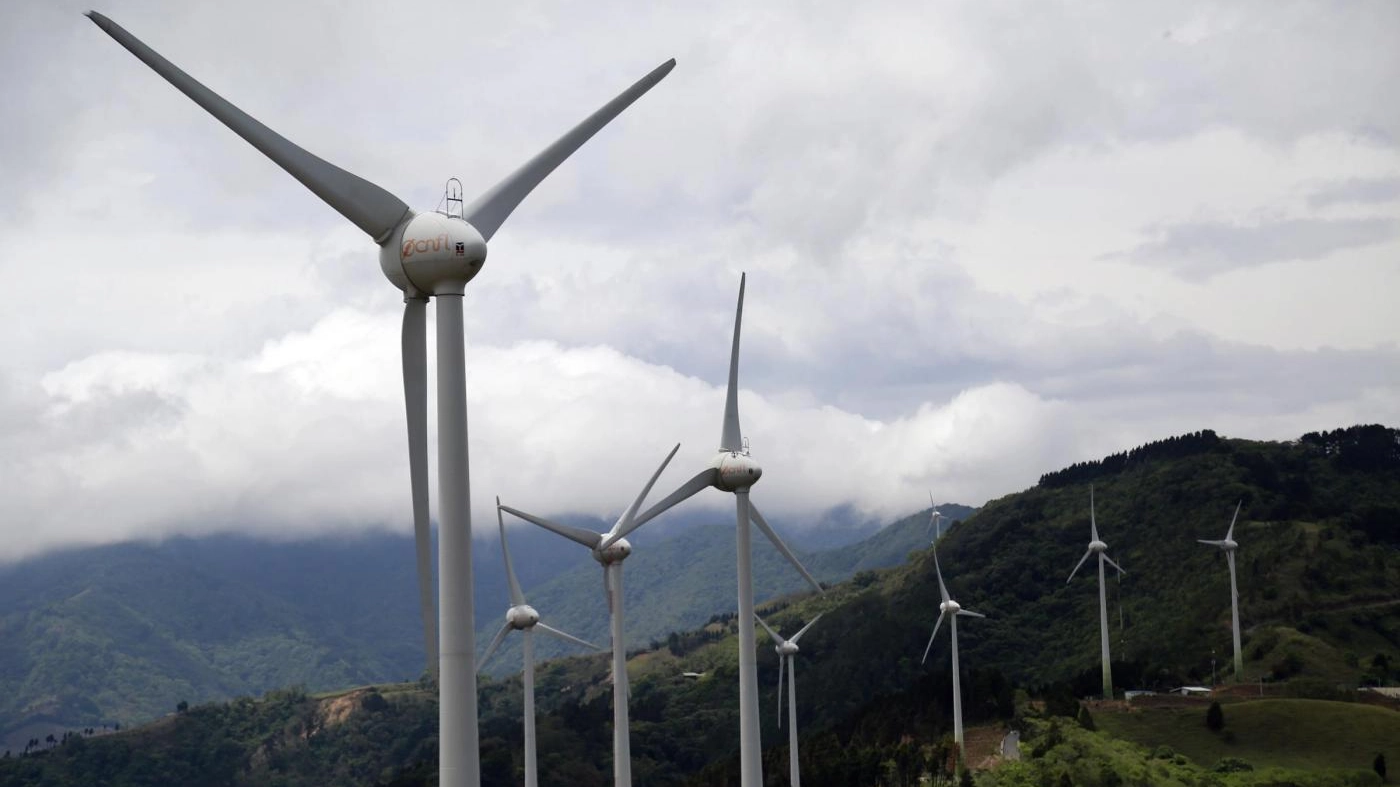 Un parco eolico in Costa Rica (Foto: LaPresse/XinHua)
