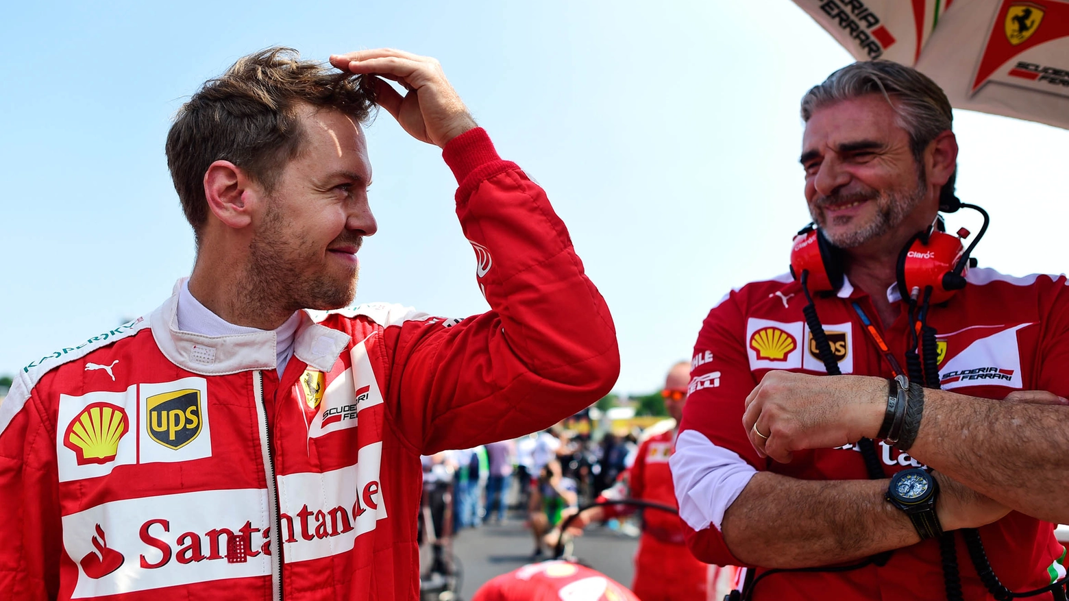 Sebastian Vettel e Maurizio Arrivabene (Alive)