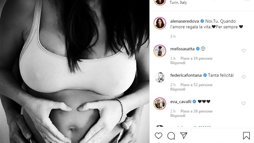 Alena Seredova incinta, il post su Instagram
