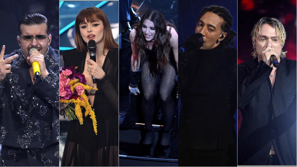Sanremo 2024: i cinque finalisti (Ansa)