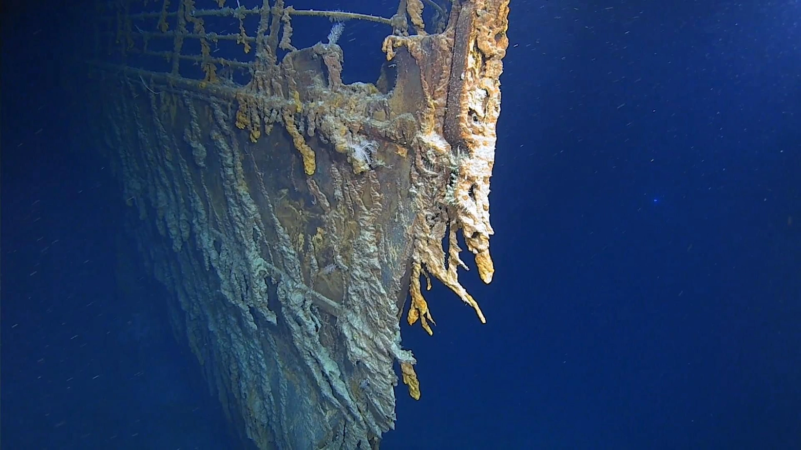 Una delle immagini del Titanic filmate in questi giorni