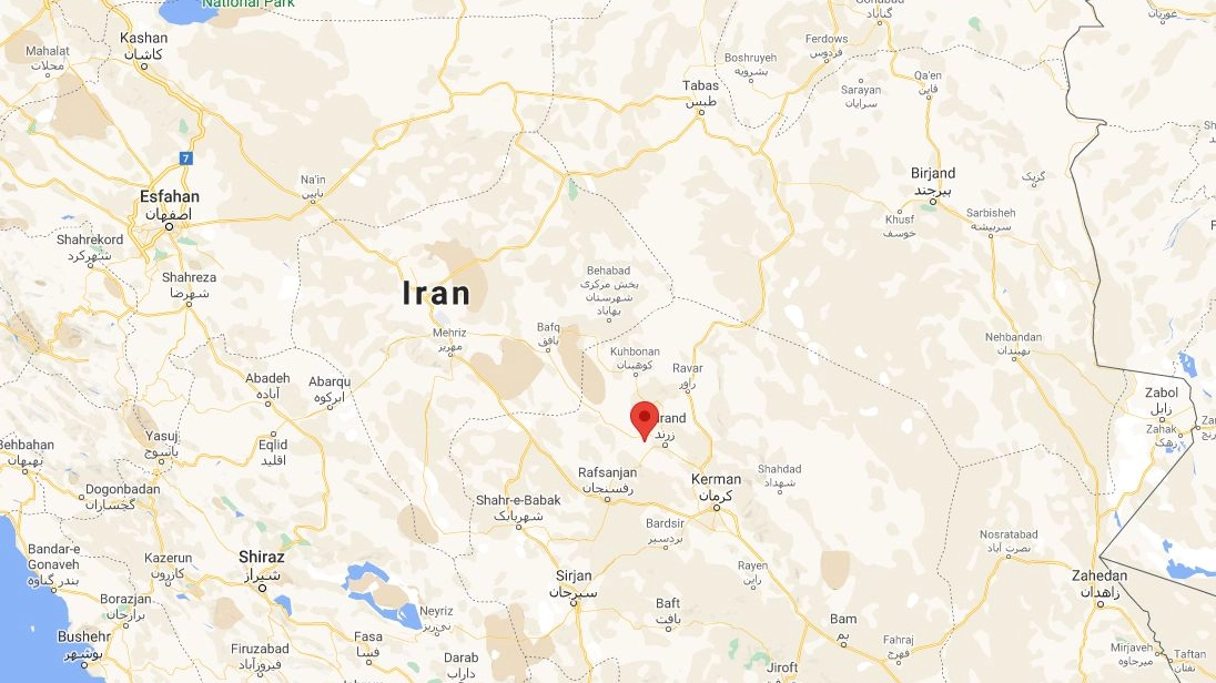 L'epicentro del terremoto in Iran