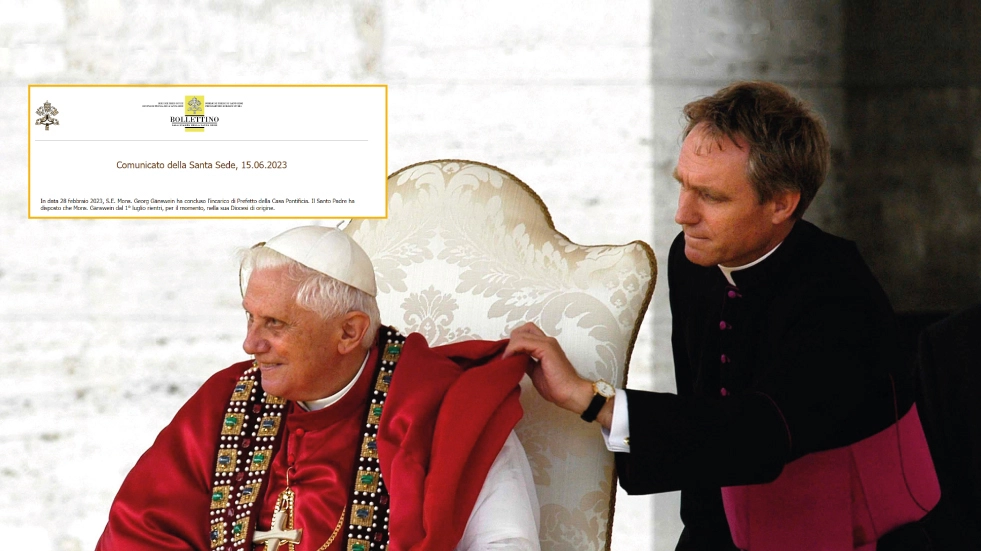 Padre Georg, ex segretario del defunto papa Ratzinger, è stato sfrattato da Francesco