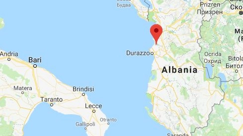 Terremoto in Albania, avvertito anche in Puglia (ingv - google maps)