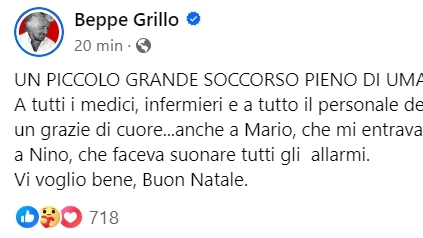 Il post di Beppe Grillo su X