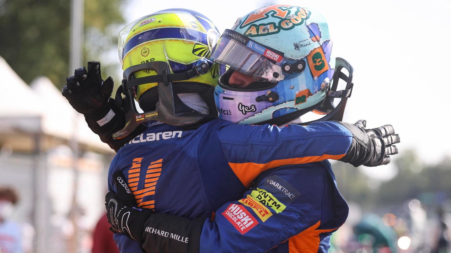 Daniel Ricciardo e Lando Norris a Monza (Ansa)