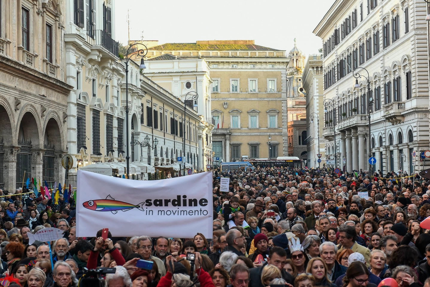 La manifestazione delle Sardine a Roma (ImagoE)