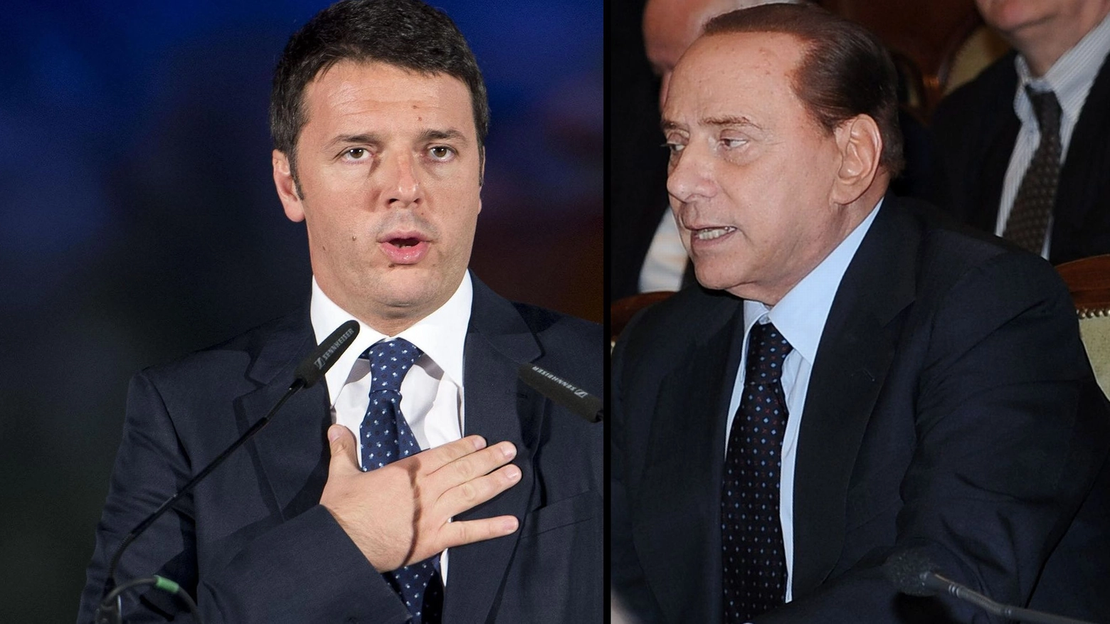 Combo: Matteo Renzi e Silvio Berlusconi