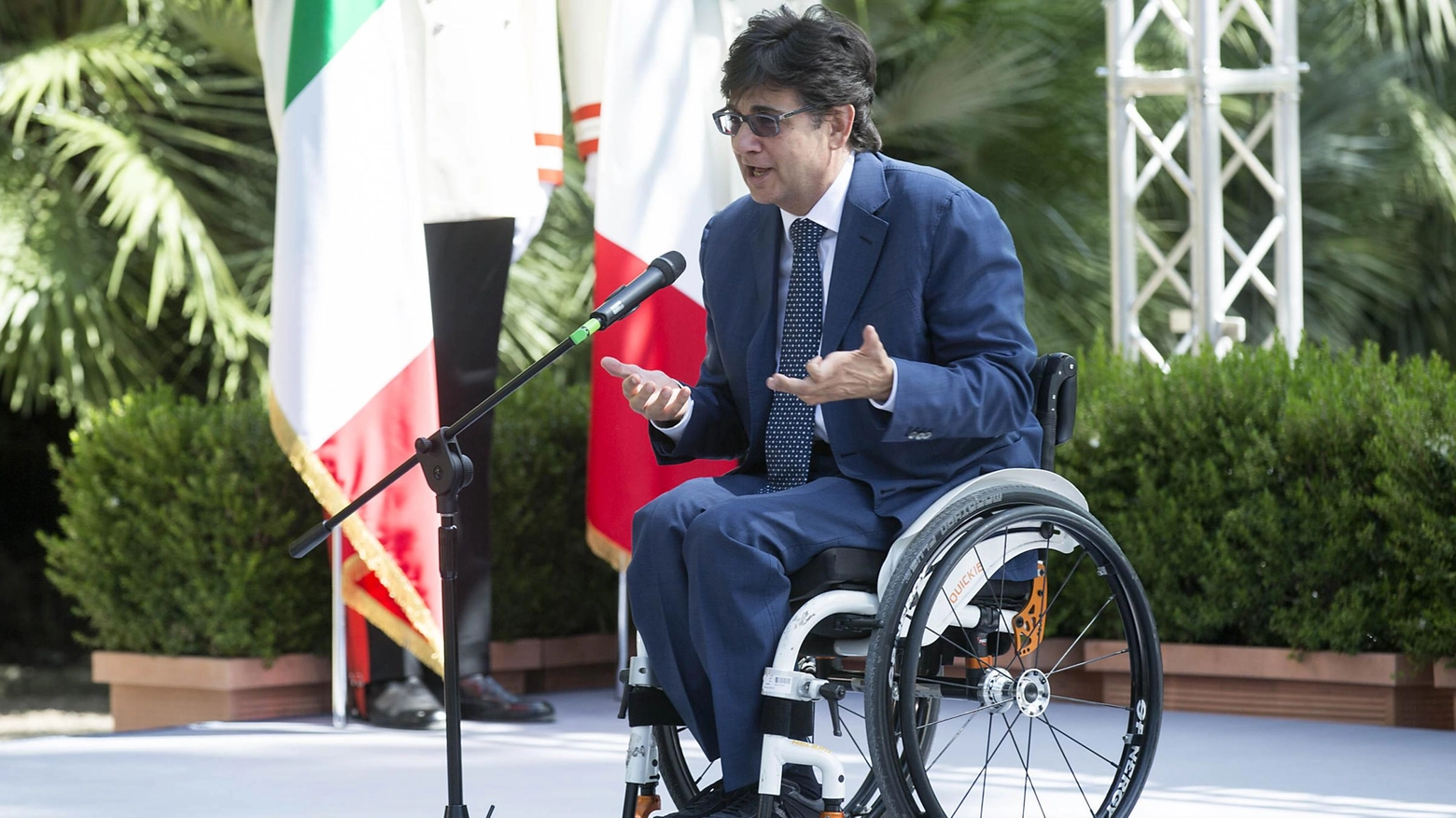 Il presidente del Comitato Paralimpico Pancalli